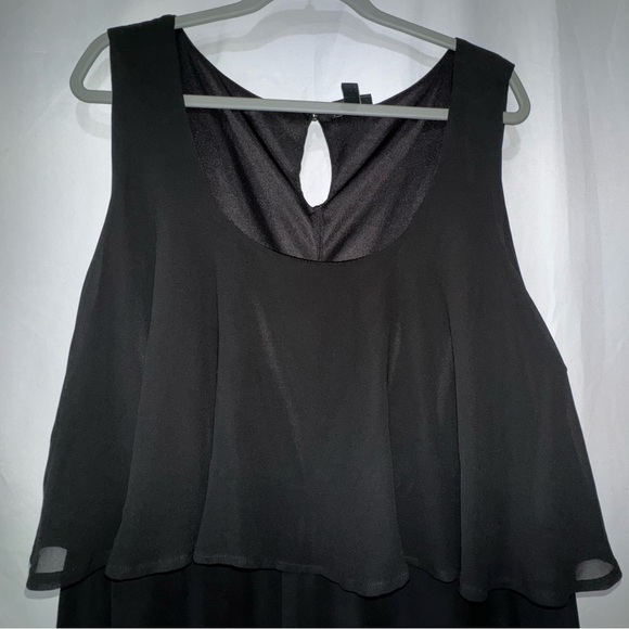 Torrid Two Tiered Black Cocktail, Party, Holiday, dress Plus Size 3 - Picture 4 of 11